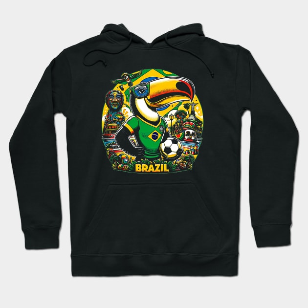 Brazil Toucan Psychedelic Hoodie by Sambastyles
